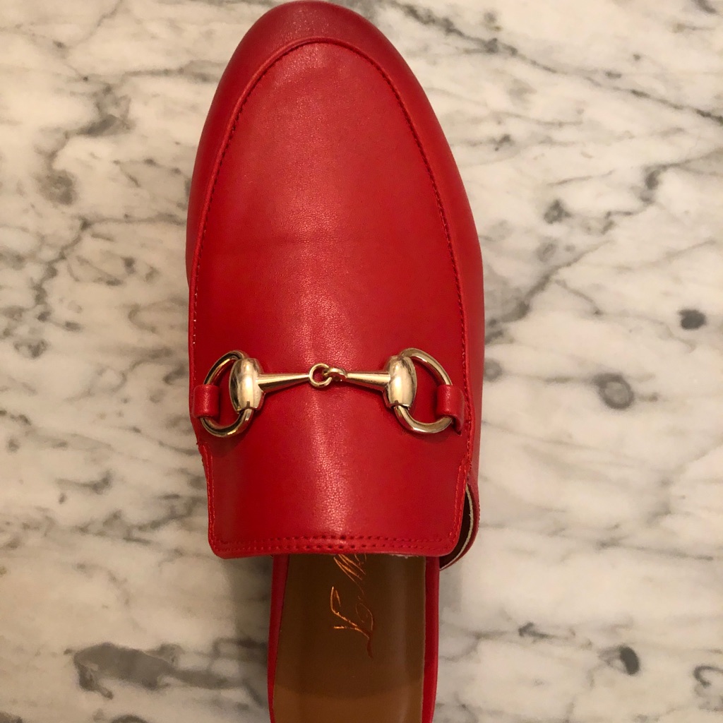 Horsebit Loafer Slides (Burnt Red Size 5)